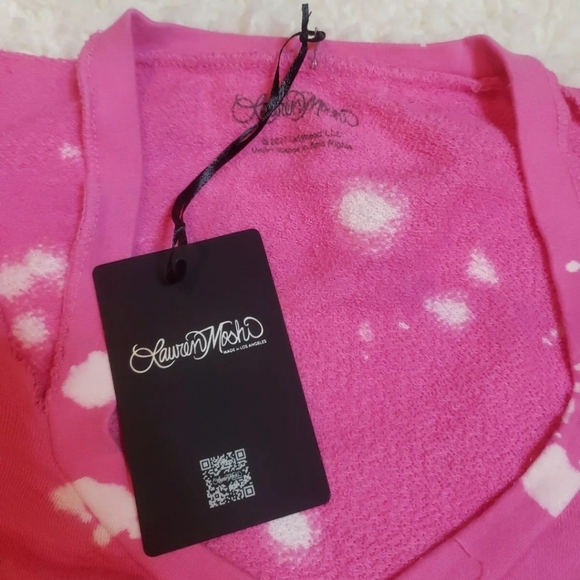 Lauren Moshi The Go Gos Pink Pullover Sweatshirt NEW - Picture 3 of 8